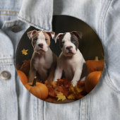 American Staffordshire Puppy Herfst Verrukking Ronde Button 6,0 Cm (In situ)