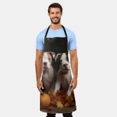 American Staffordshire Puppy Herfst Verrukking Schort (Gedragen)