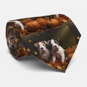 American Staffordshire Puppy Herfst Verrukking Stropdas (Opgerold)