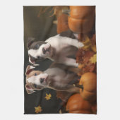 American Staffordshire Puppy Herfst Verrukking Theedoek (Verticaal)