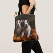 American Staffordshire Puppy Herfst Verrukking Tote Bag (Dichtbij)