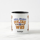 American Staffordshire Puppy Jij maakt mijn staart Mok (Midden)