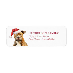 American Staffordshire Retour Adres Labels