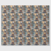 American Staffordshire Riding Motorcycle Kerstmis Cadeaupapier (Vlak)