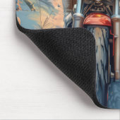 American Staffordshire Riding Motorcycle Kerstmis Muismat (Hoek)