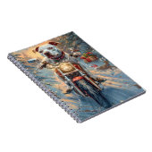 American Staffordshire Riding Motorcycle Kerstmis Notitieboek (Rechterzijde)