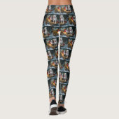 American Staffordshire Sneeuwslee Kerstmis Leggings (Achterkant)
