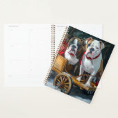American Staffordshire Sneeuwslee Kerstmis Planner (Display)