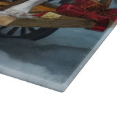 American Staffordshire Sneeuwslee Kerstmis Snijplank (Hoek)