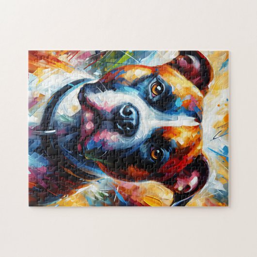 American Staffordshire Terrier Acryl Art Print Legpuzzel (Horizontaal)