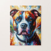 American Staffordshire Terrier Acryl Art Print Legpuzzel (Verticaal)