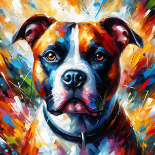 American Staffordshire Terrier Acryl Kunstprint Legpuzzel