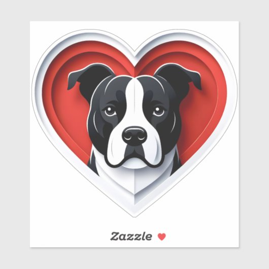 American Staffordshire Terrier Amstaff Hondenliefh Sticker (Vel)