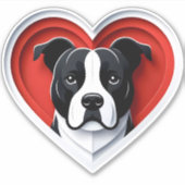 American Staffordshire Terrier Amstaff Hondenliefh Sticker (Voorkant)