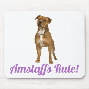 American Staffordshire Terrier (Amstaff) Mousepad Muismat