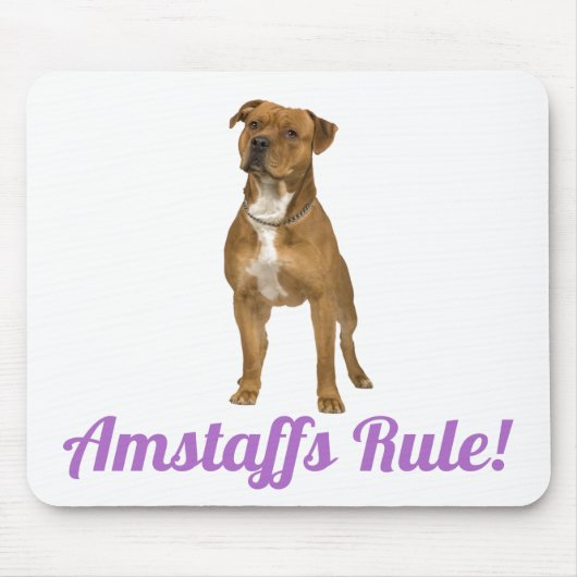 American Staffordshire Terrier (Amstaff) Mousepad Muismat (Voorkant)