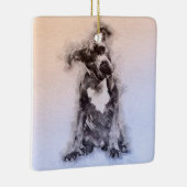 American Staffordshire Terrier - Amstaff Puppy Keramisch Ornament (Rechts)