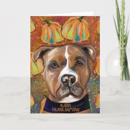 AMERICAN STAFFORDSHIRE TERRIËR BEDANKKAART (Voorkant)