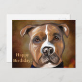 AMERICAN STAFFORDSHIRE TERRIËR  BRIEFKAART (Voorkant / Achterkant)