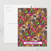 AMERICAN STAFFORDSHIRE TERRIËR  BRIEFKAART (Voorkant / Achterkant)