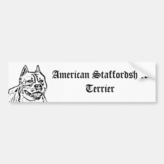 American Staffordshire Terrier bumpersticker (Voorkant)