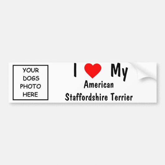 American Staffordshire Terrier Bumpersticker (Voorkant)
