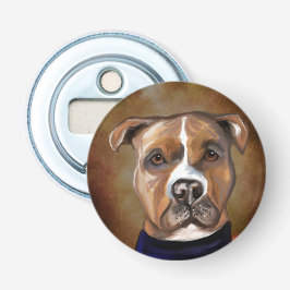 AMERICAN STAFFORDSHIRE TERRIËR BUTTON FLESOPENER