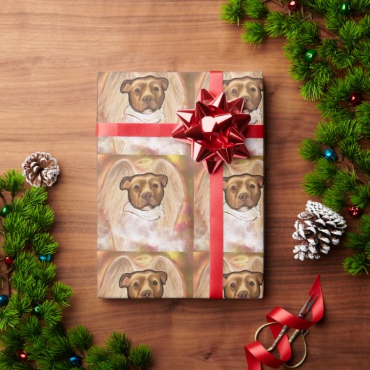 AMERICAN STAFFORDSHIRE TERRIËR CADEAUPAPIER (Feestdagen Geschenken)