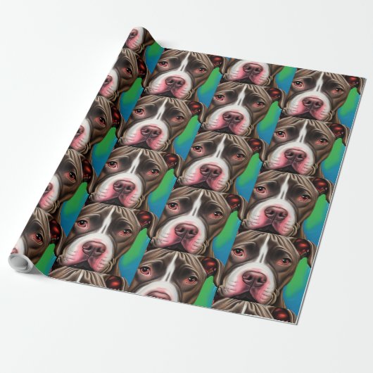 American Staffordshire Terrier Cadeaupapier (Uitgerold)