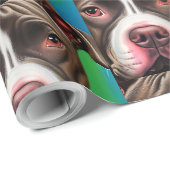 American Staffordshire Terrier Cadeaupapier (Rol Hoek)