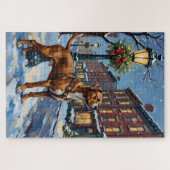 American Staffordshire Terrier Christmas City Legpuzzel (Horizontaal)