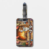 American Staffordshire Terrier Christmas Lights Bagagelabel (Achterkant verticaal)