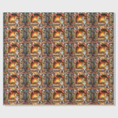 American Staffordshire Terrier Christmas Lights Cadeaupapier (Vlak)