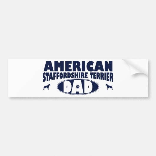 American Staffordshire Terrier Dad Bumpersticker (Voorkant)