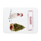 American Staffordshire Terrier Funny Kersthond Magneet (Horizontaal)