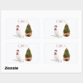 American Staffordshire Terrier Funny Kersthond Rechthoekige Sticker (Vel)