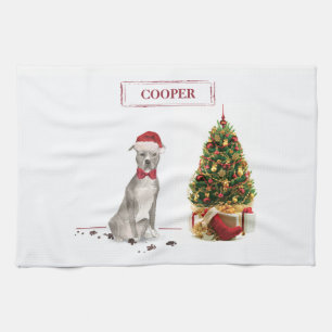 American Staffordshire Terrier Funny Kersthond Theedoek