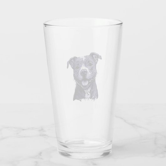 American Staffordshire Terrier Glas (Achterkant)