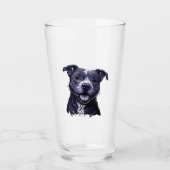 American Staffordshire Terrier Glas (Voorkant)