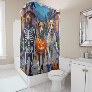 American Staffordshire Terrier Honden Halloween Douchegordijn