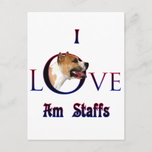 American Staffordshire Terrier Ik Liefde Briefkaart