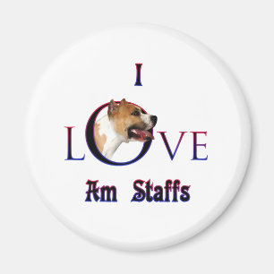 American Staffordshire Terrier Ik Liefde Magneet