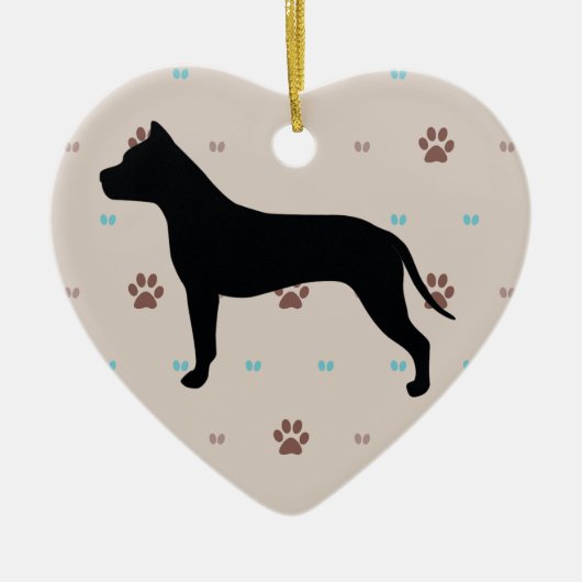 American Staffordshire Terrier Keramisch Ornament (Voorkant)