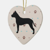 American Staffordshire Terrier Keramisch Ornament (Links)