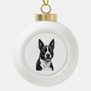 American Staffordshire Terrier Keramische Bal Ornament