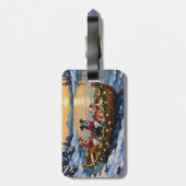 American Staffordshire Terrier Kerstboot Bagagelabel (Achterkant verticaal)