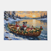 American Staffordshire Terrier Kerstboot Deurmat (Voorkant)