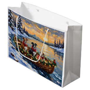 American Staffordshire Terrier Kerstboot Groot Cadeauzakje