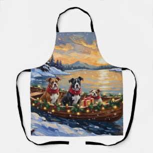 American Staffordshire Terrier Kerstboot Schort
