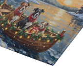 American Staffordshire Terrier Kerstboot Snijplank (Hoek)